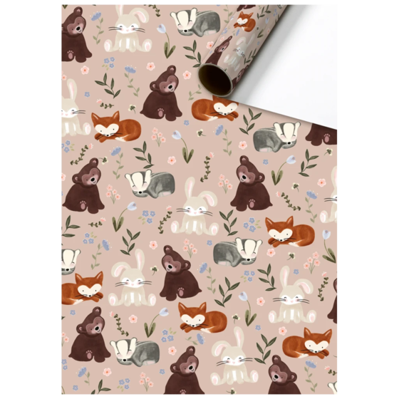 Geschenkpapier „Momo“ | 70 cm × 2 m, 80 g/m², dunkelrosa