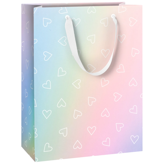 Geschenktasche „Kayla“ | 23×30×13 cm, 250 g/m², mehrfarbig/regenbogen