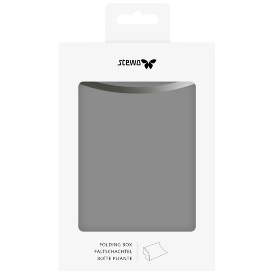 Faltschachtel „Uni Pure“ | 11×2,5×11 cm, grau/silber, 3 Stück