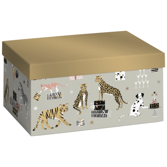 Geschenkbox „Valentino“ | 16×12×24 cm, 120 g/m², grau