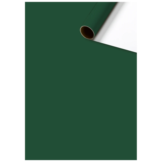 Papier cadeau « Uni Plain » One Colour | 70 cm × 2 m, 80 g/m², vert foncé