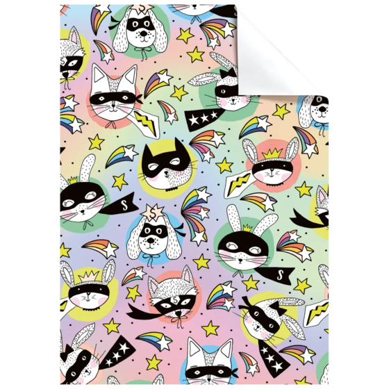 Papier cadeau | 100×70 cm, 76 g/m², arc-en-ciel