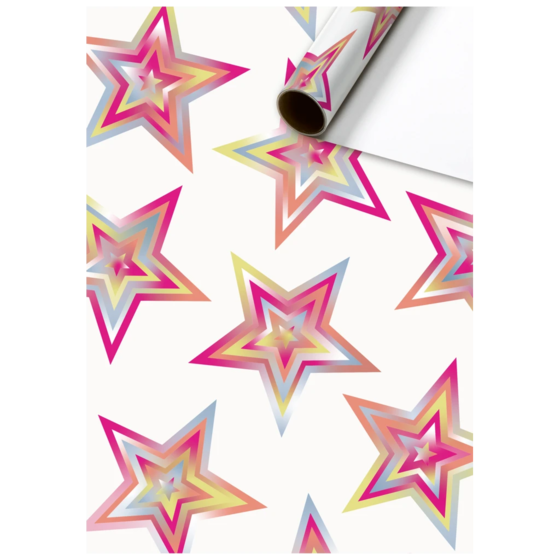 Geschenkpapier „Giada“ | 70 cm × 1,5 m, 76 g/m², weiß/pink