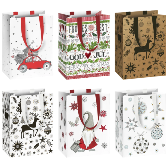 Geschenktasche | 10×14×8 cm, 250 g/m², weiß