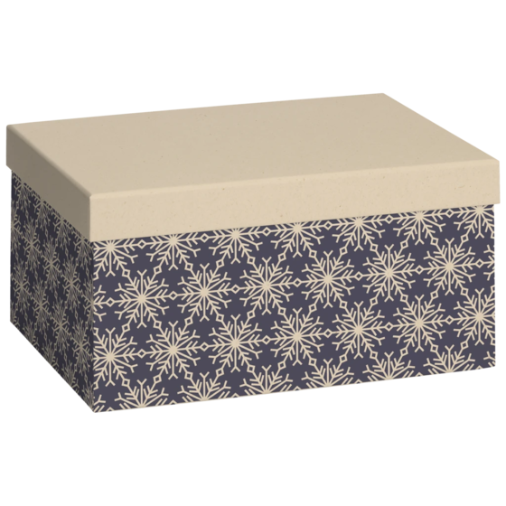 Boîtes cadeaux « Isobel » | 16,5×12×24 cm, 160 g/m², bleu foncé/marron clair
