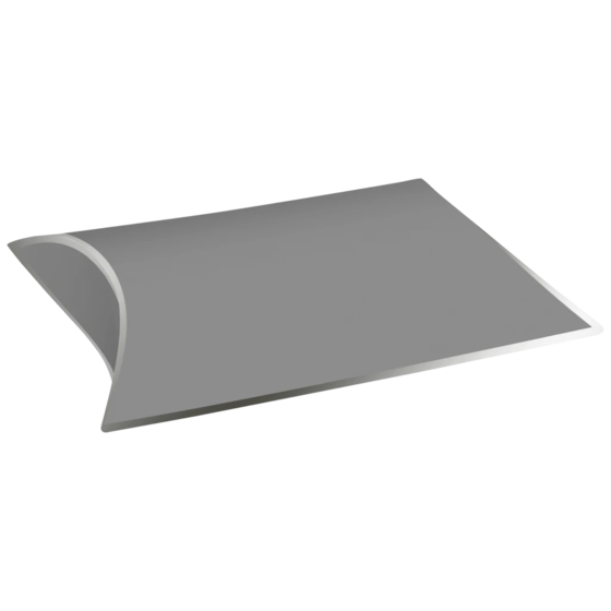 Faltschachtel „Uni Pure“ | 11×2,5×11 cm, grau/silber, 3 Stück