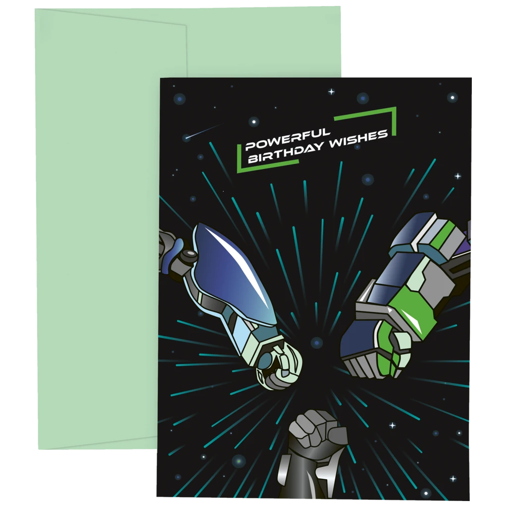 Greeting Card Set “Robot” | dark blue/mint