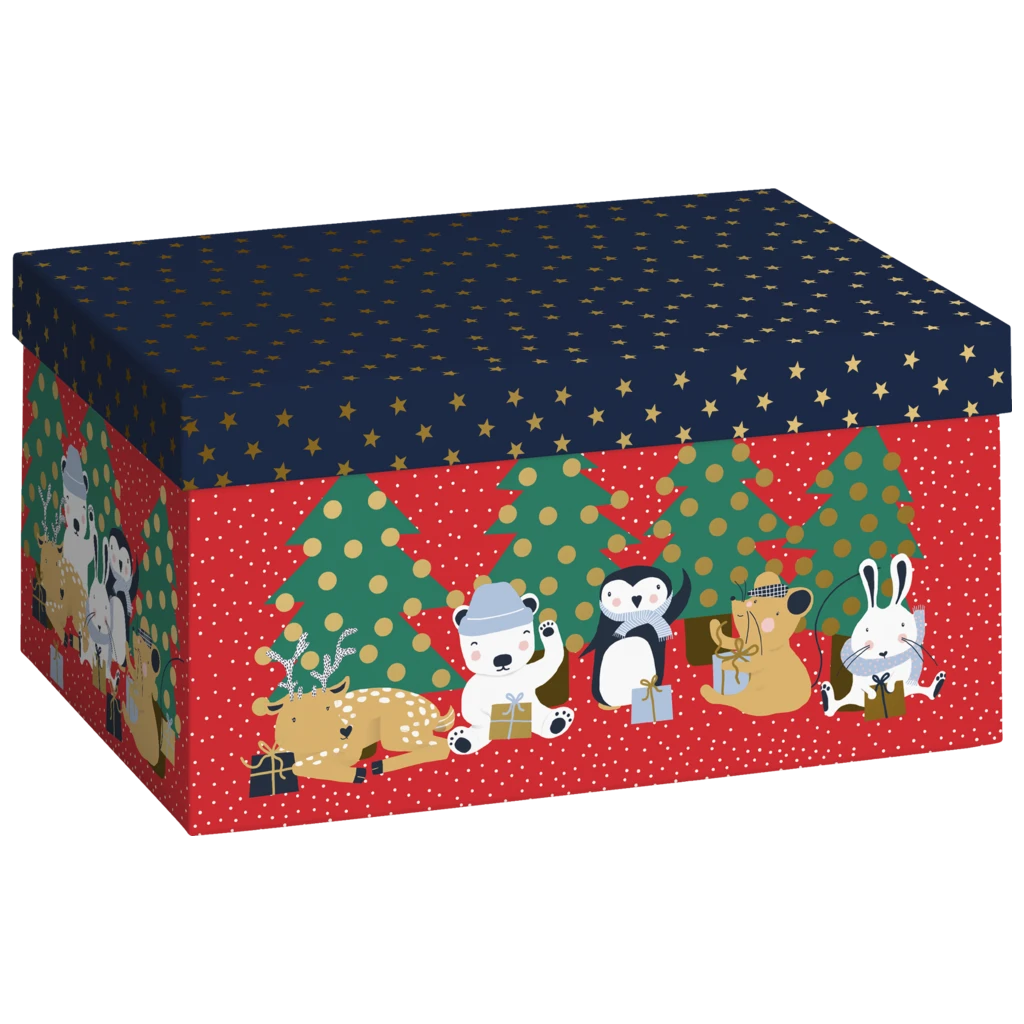 Geschenkbox „Malik“ | 16×12×24 cm, 120 g/m², rot
