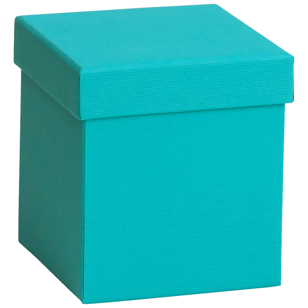 Geschenkbox One Colour | 11×11×12 cm, türkis