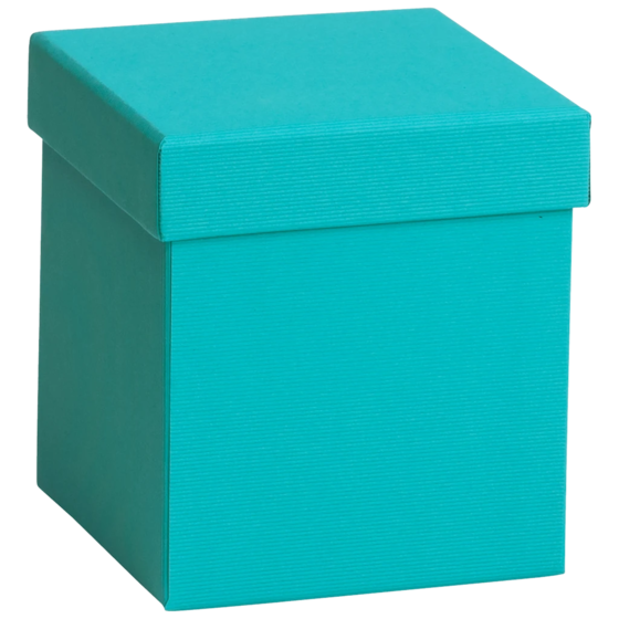 Geschenkbox One Colour | 11×11×12 cm, türkis