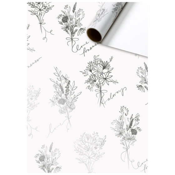 Gift Wrapping Paper “Kaleo” | 70 cm × 1,5 m, 76 gsm, white