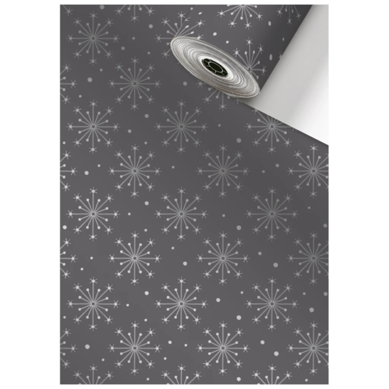 Geschenkpapier Sécaré-Rolle „Nieve“ | 30 cm × 100 m, 76 g/m², anthrazit