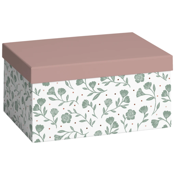 Geschenkbox „Olena“ | 16,5×12×24 cm, weiß/dunkelrosa