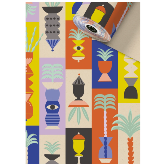 Geschenkpapier Sécaré-Rolle „Shani“ | 70 cm × 150 m, 70 g/m², mehrfarbig