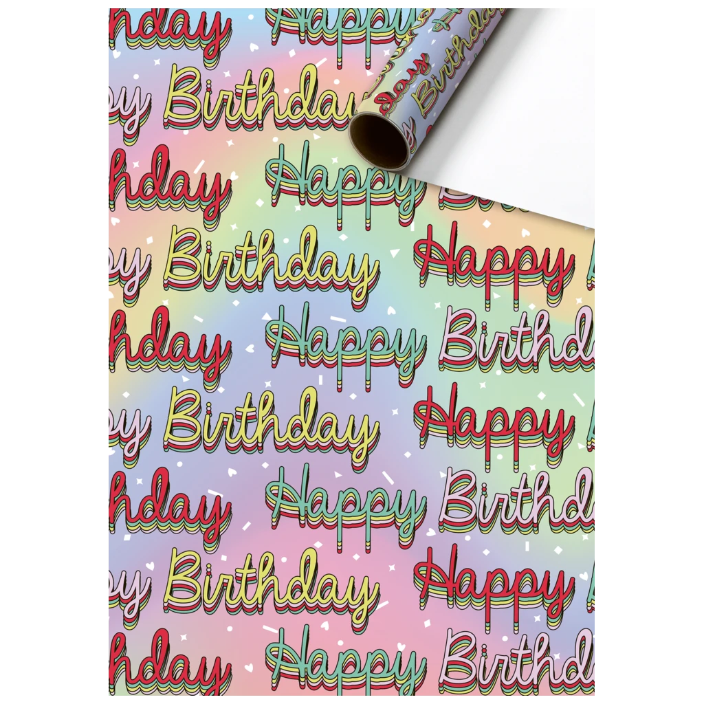 Gift Wrapping Paper | 70 cm × 1,5 m, 76 gsm, rainbow