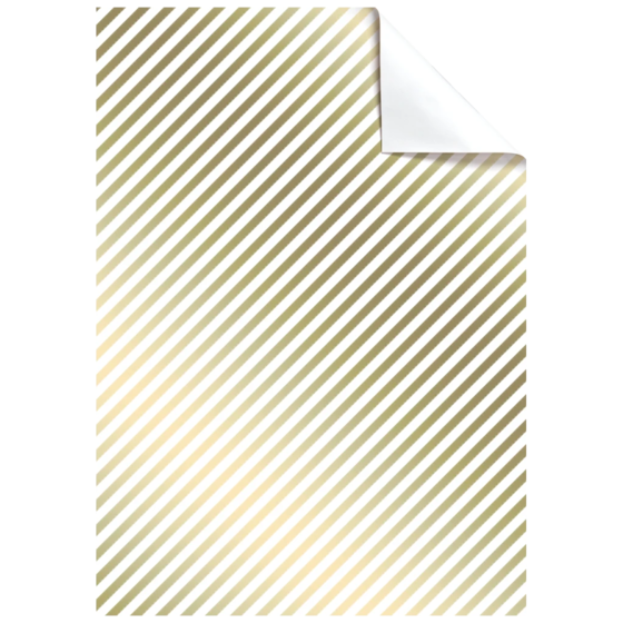 Geschenkpapier-Bogen „Stribe“ | 50×70 cm, 80 g/m², weiß/gold