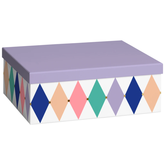 Geschenkbox „Giada“ | 24×12×33 cm, lila/mehrfarbig