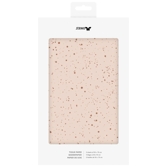 Seidenpapier „Enia“ | 50×70 cm, 30 g/m², beige, 5 Stück