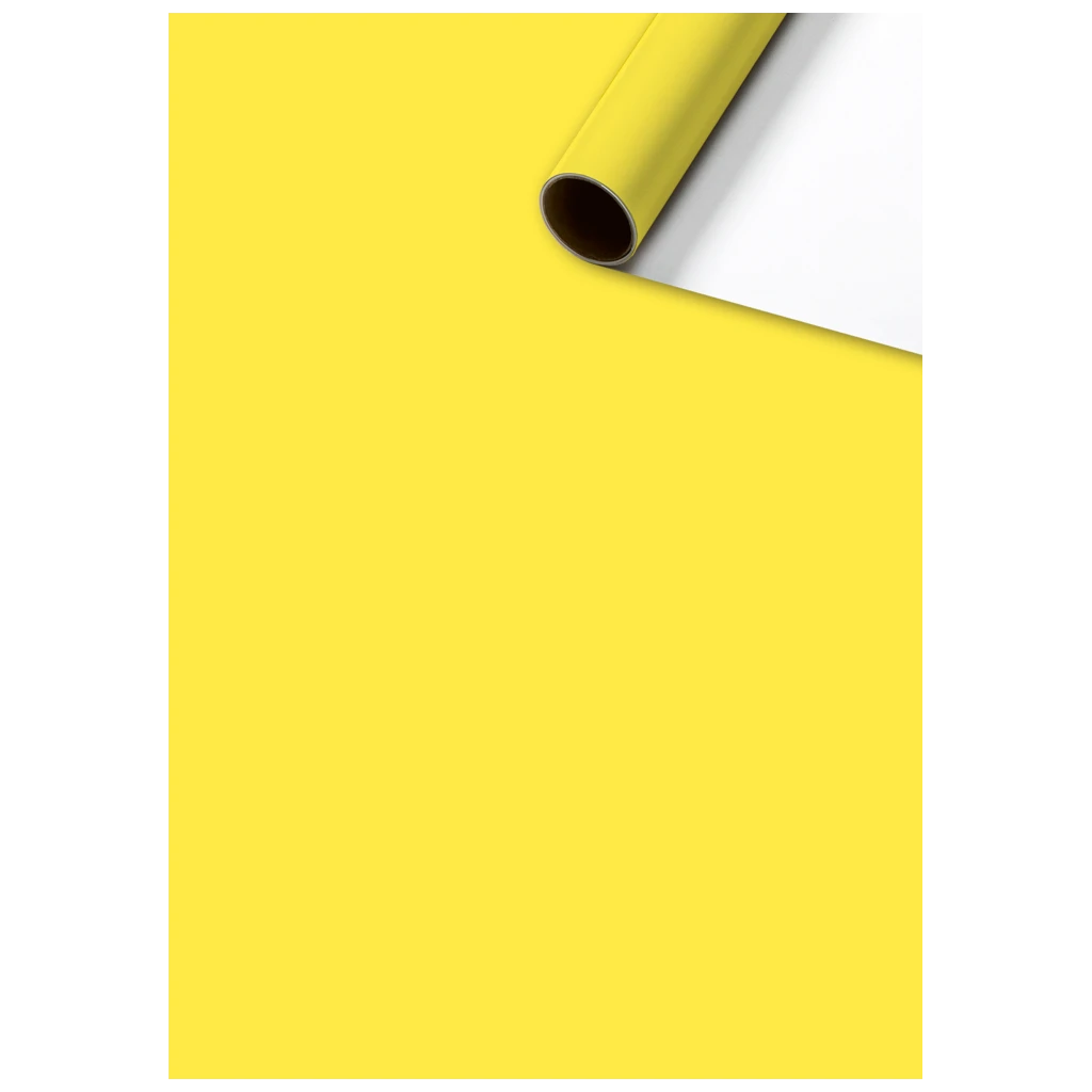 Geschenkpapier „Uni Plain“ One Colour | 70 cm × 2 m, 80 g/m², gelb
