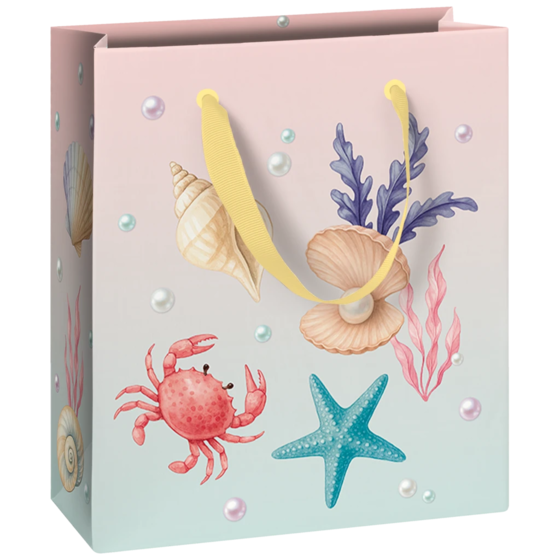 Geschenktasche „Sereia“ | 18×21×8 cm, 230 g/m², mehrfarbig