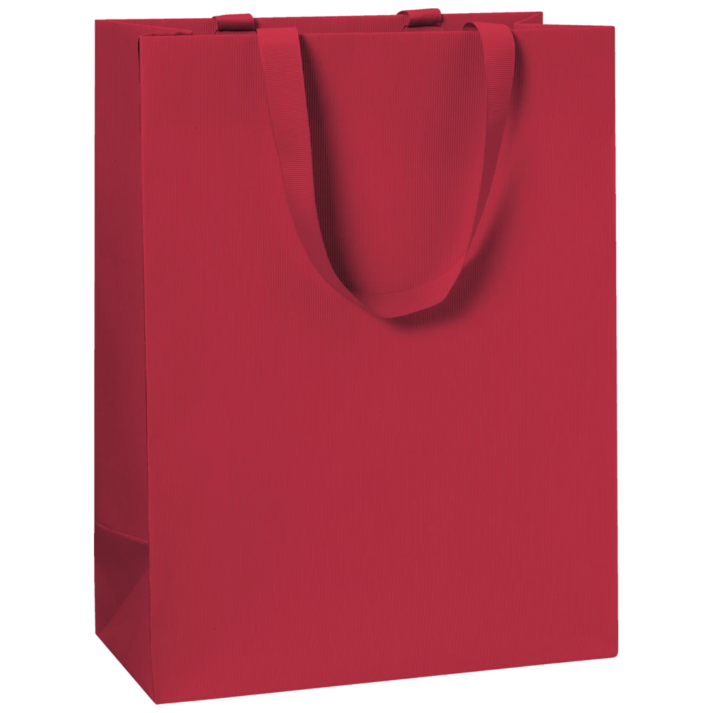Gift Bags One Colour | 23×30×13 cm, 250 gsm, dark red
