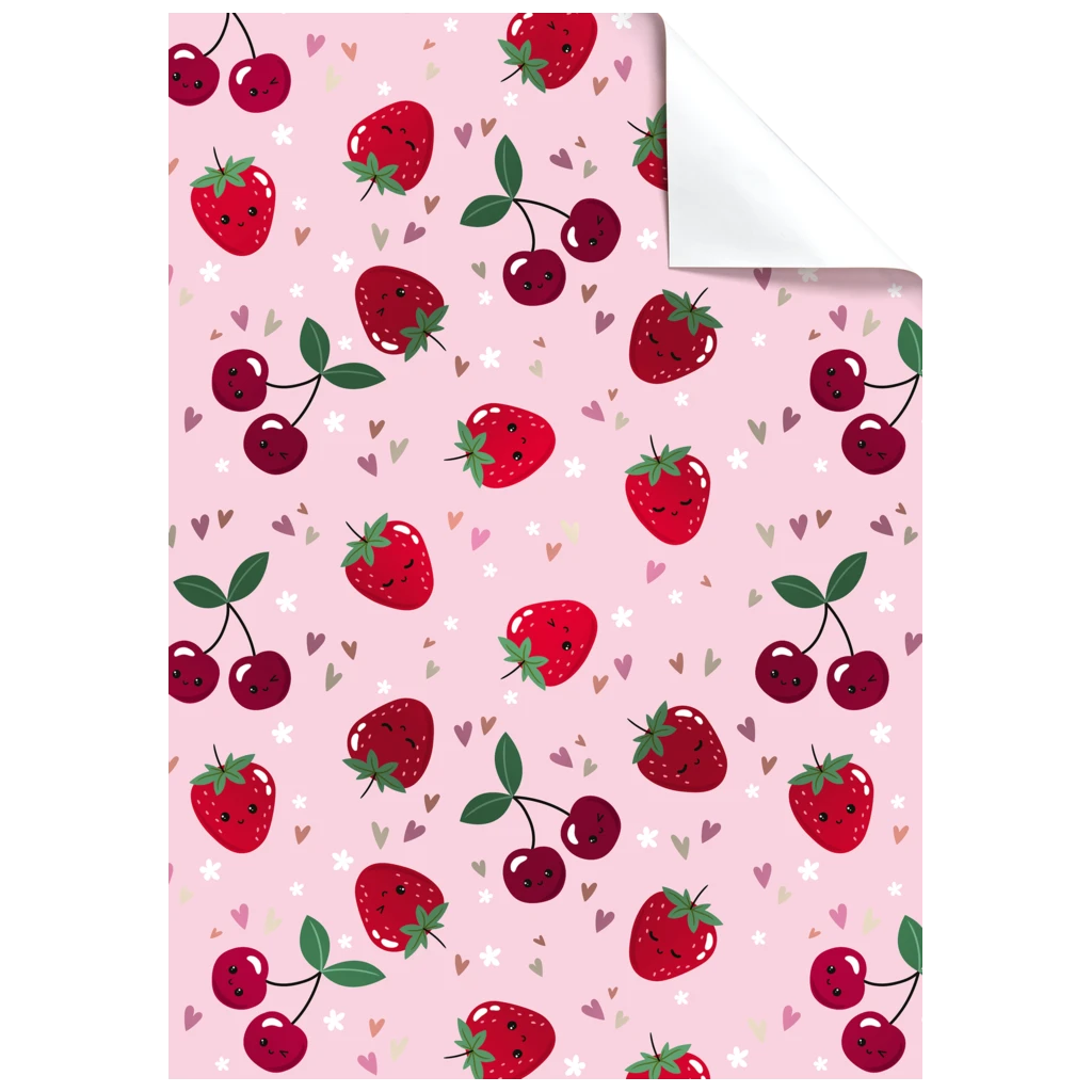 Gift Wrapping Paper Sheet “Yumi” | 50×70 cm, 76 gsm, rose