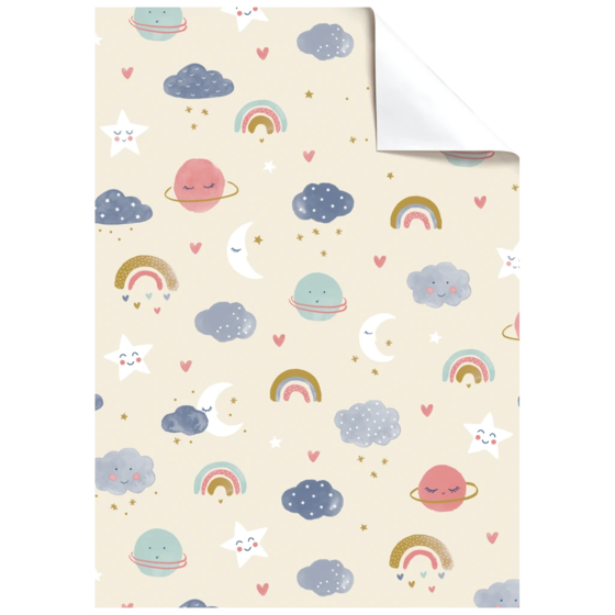 Geschenkpapier-Bogen „Hiroko“ | 100×70 cm, 80 g/m², beige