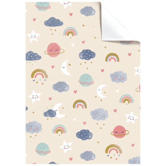 Gift Wrapping Paper Sheet “Hiroko” | 100×70 cm, 80 gsm, beige