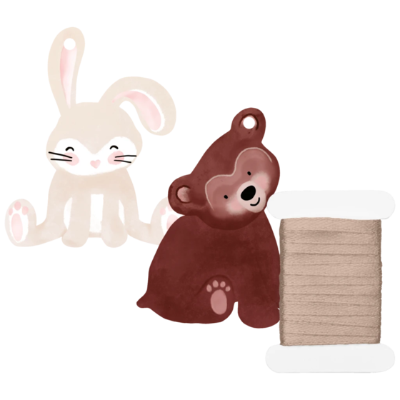 Geschenkanhänger-Set „Momo“ | mehrfarbig