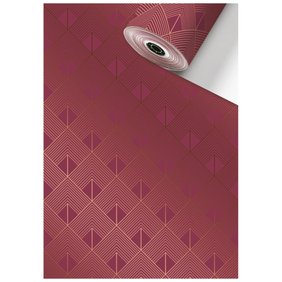 Geschenkpapier Sécaré-Rolle „Oreste“ | 50 cm × 100 m, 80 g/m², bordeaux