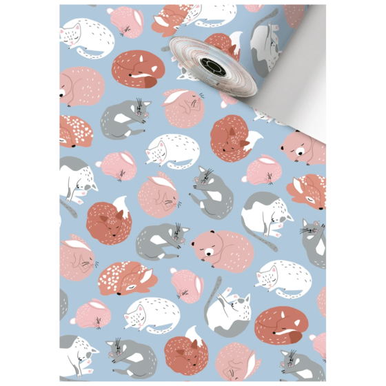 Geschenkpapier Sécaré-Rolle „Okko“ | 50 cm × 250 m, 80 g/m², hellblau