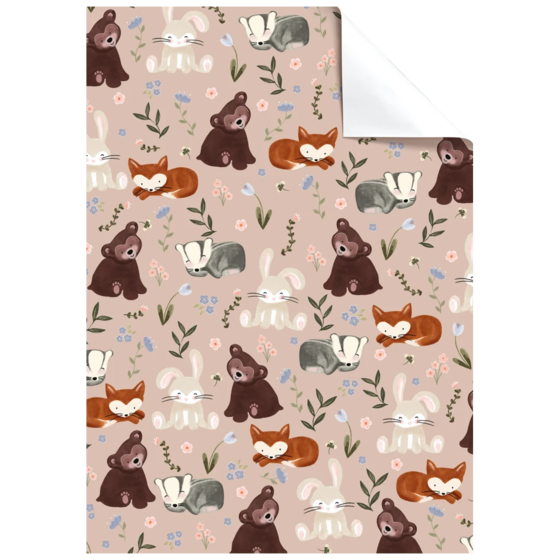 Geschenkpapier-Bogen „Momo“ | 50×70 cm, 70 g/m², altrosa