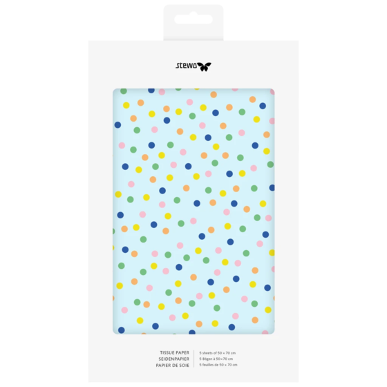 Seidenpapier „Clark“ | 50×70 cm, 30 g/m², mint, 5 Stück
