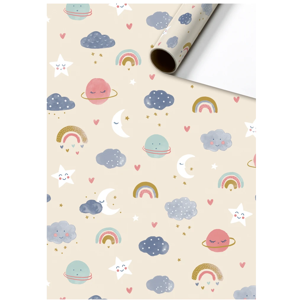 Geschenkpapier „Hiroko“ | 70 cm × 2 m, 80 g/m², beige