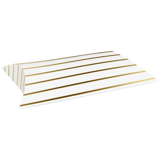 Faltschachteln „Uni Pure“ | 16×4×19,5 cm, 210 g/m², weiß/gold, 3 Stück