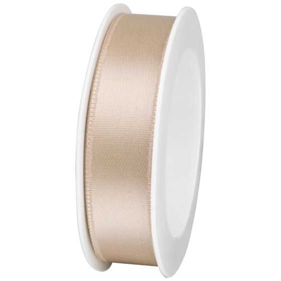 Geschenkband | Satin Polyester, 15 mm × 4 m, hellbraun