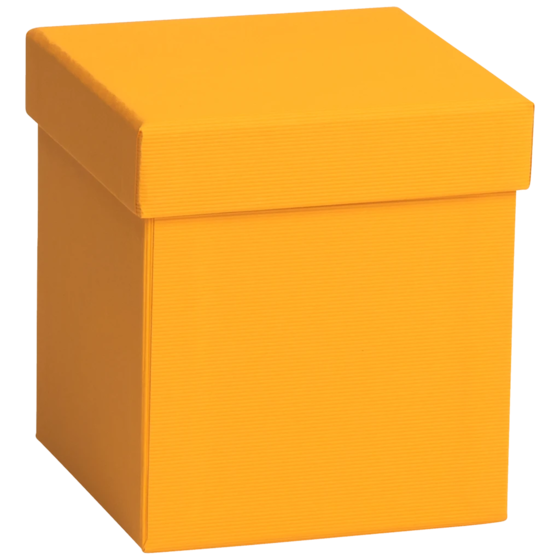 Geschenkbox One Colour | 11×11×12 cm, dunkelorange