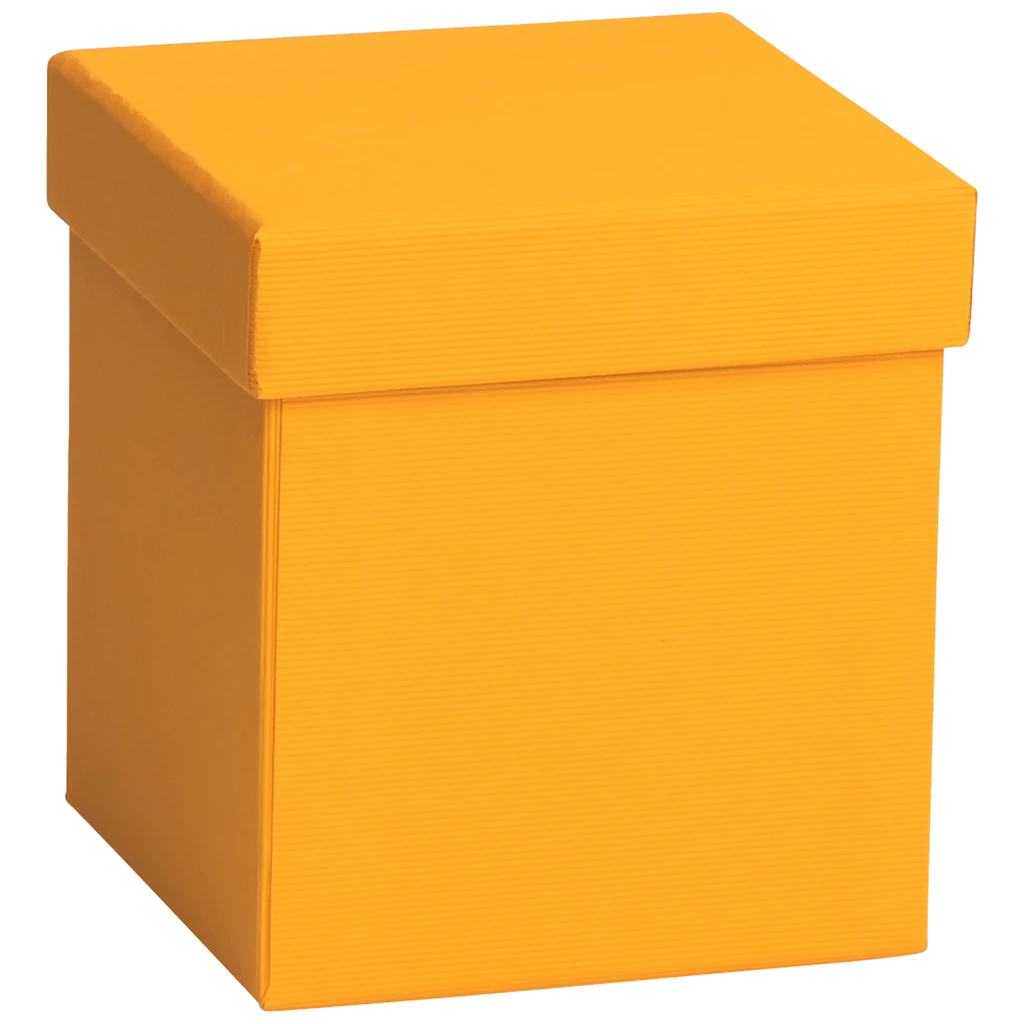 Gift Box One Colour | 11×11×12 cm, dark orange