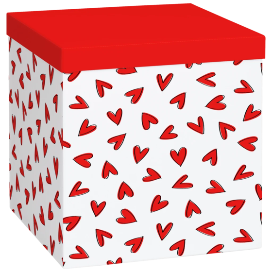 Geschenkbox „Riley“ | 23×24×23 cm, 120 g/m², rot