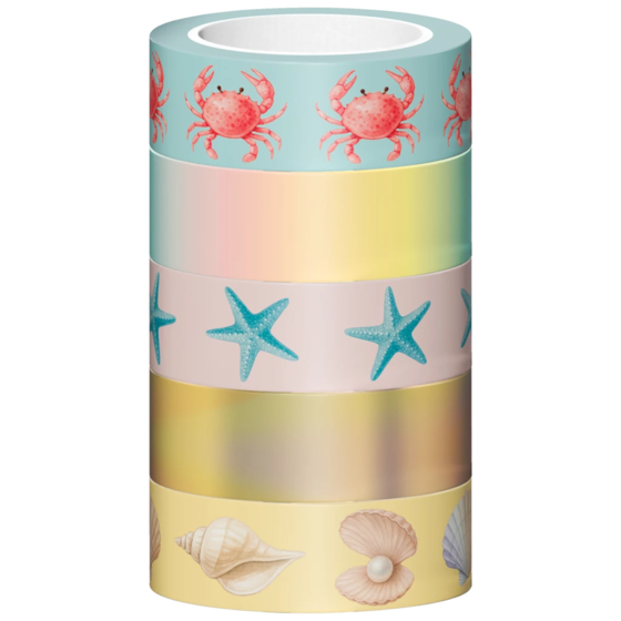 Deco Tapes “Sereia” | 15 mm, multi-coloured, 5 piece(s)
