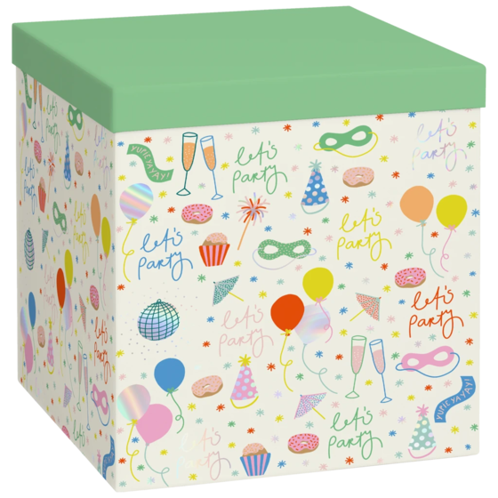 Geschenkbox „Sasha“ | 23×24×23 cm, 120 g/m², beige