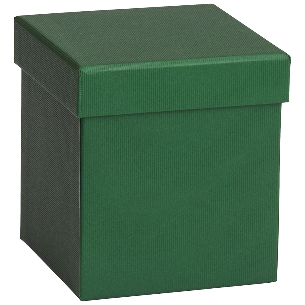 Geschenkbox One Colour | 11×11×12 cm, dunkelgrün