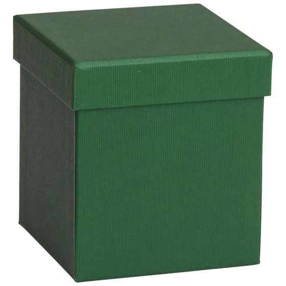 Geschenkbox One Colour | 11×11×12 cm, dunkelgrün