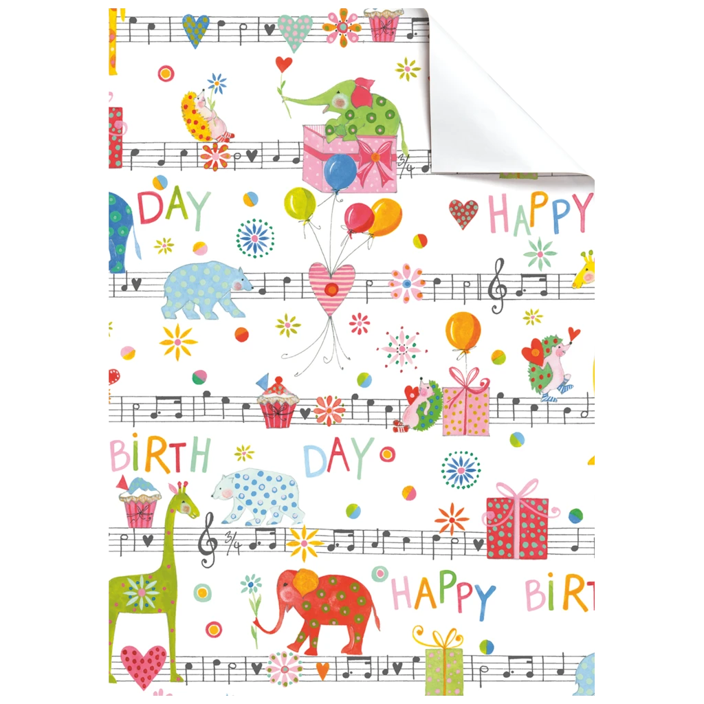 Geschenkpapier-Bogen „Nana“ | 100×70 cm, 80 g/m², weiß