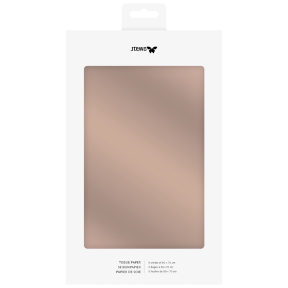 Seidenpapier „Uni Pearl“ | 50×70 cm, 30 g/m², beige, 5 Stück
