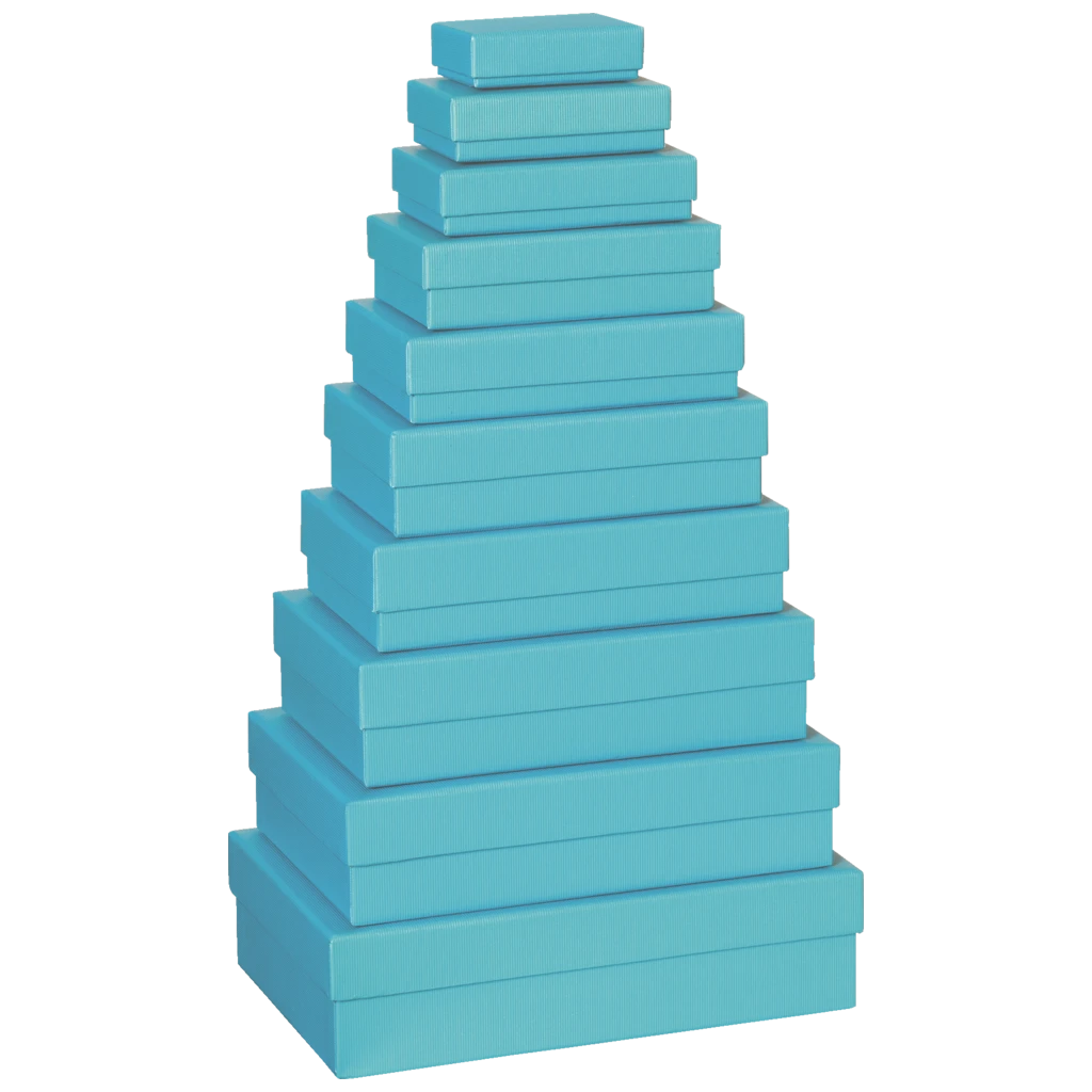 Gift Box One Colour | turquoise, 10 Sizes