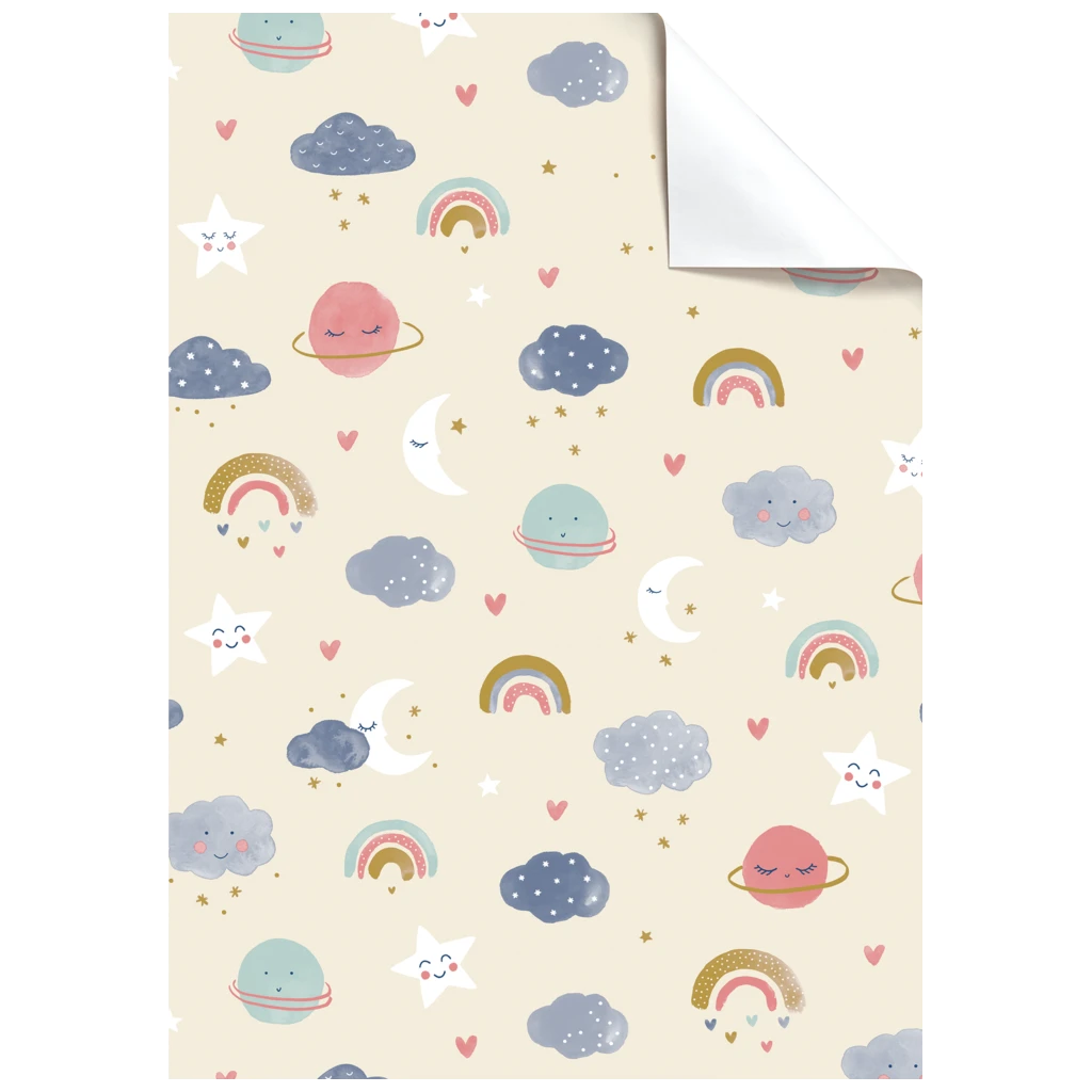 Geschenkpapier-Bogen „Hiroko“ | 50×70 cm, 70 g/m², beige