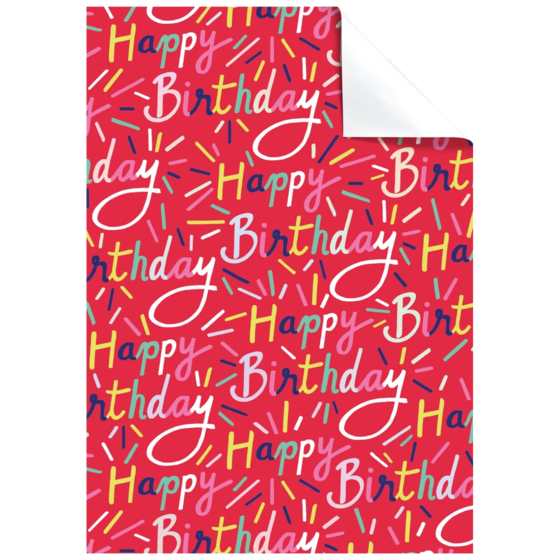 Geschenkpapier-Bogen „Immo“ | 100×70 cm, 76 g/m², rot
