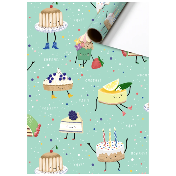 Geschenkpapier „Maurita“ | 70 cm × 2 m, 80 g/m², mintgrün