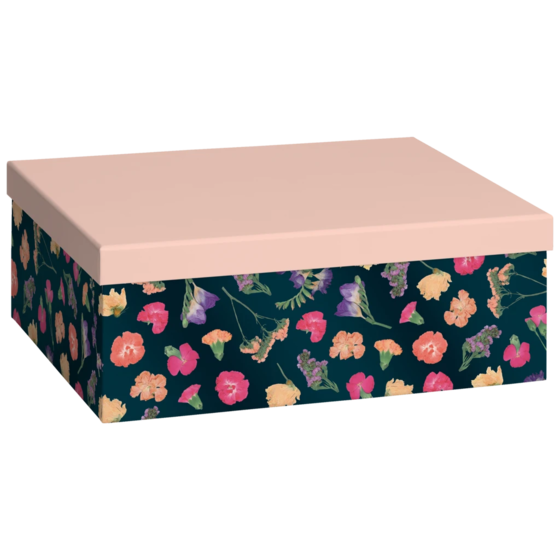 Geschenkbox „Maila“ | 24×12×33 cm, hellrosa/petrol
